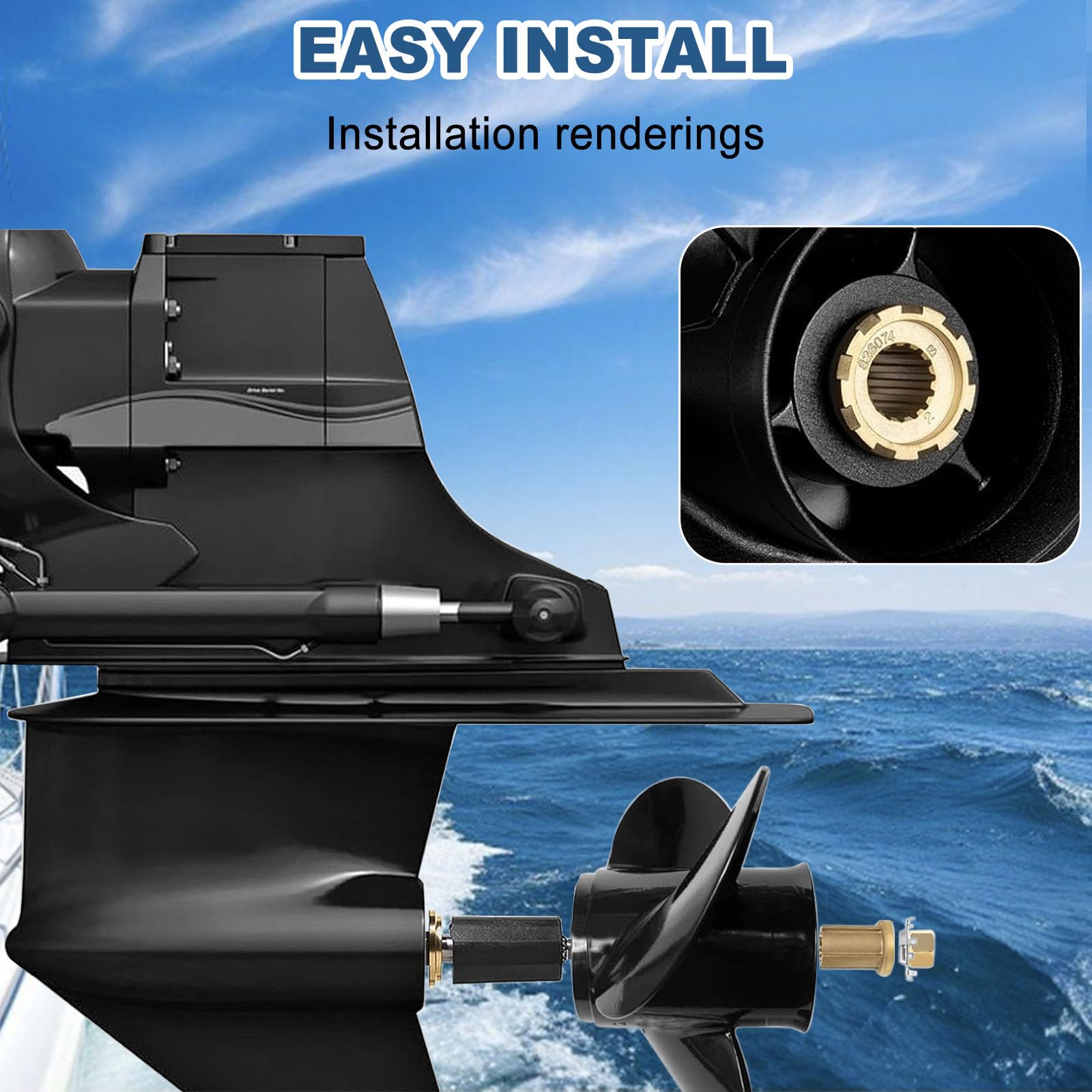 GELAIDI tab washer and propeller nut view for secure fastening benefit