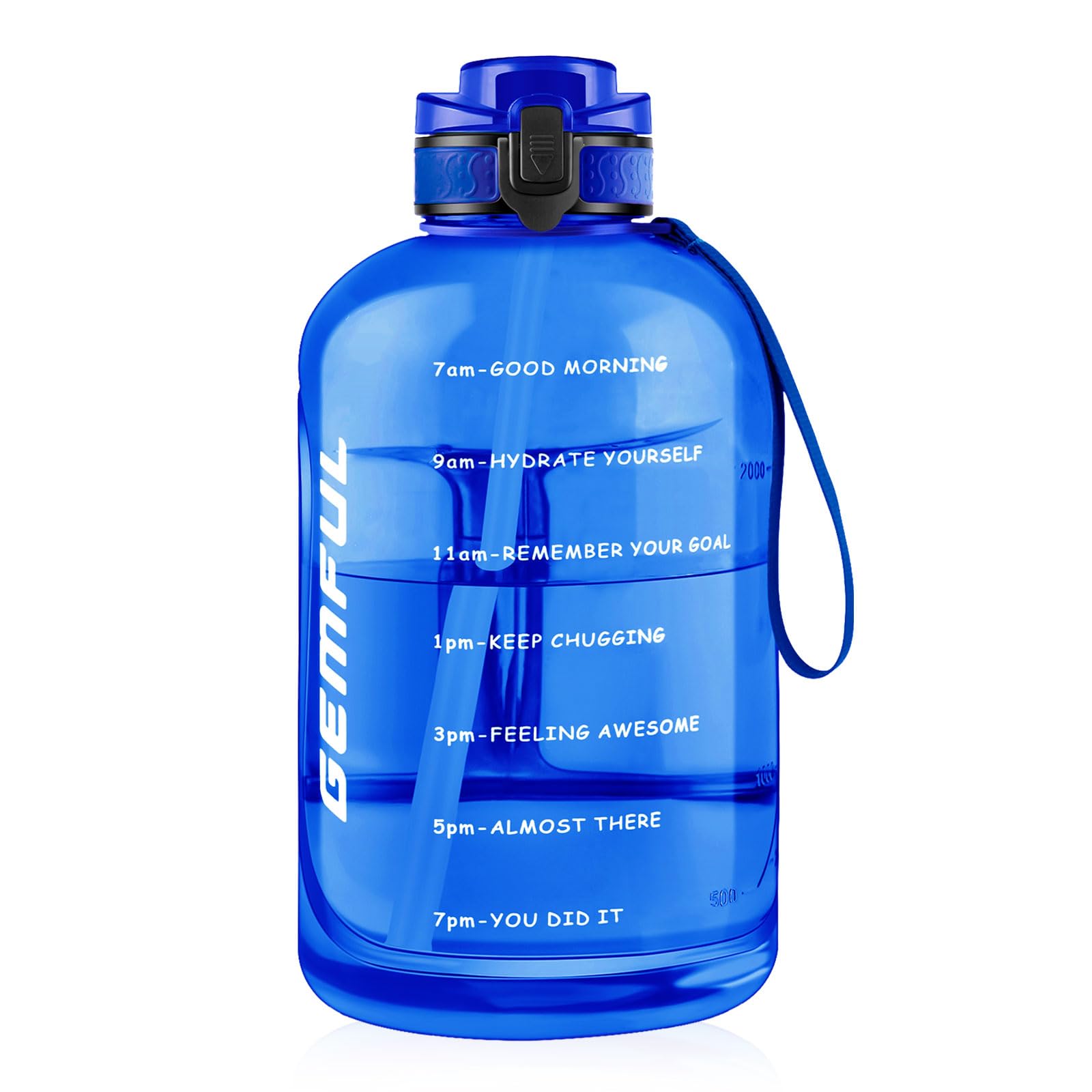 GEMFUL 3L royal blue front view showing full bottle and label for easy recognition