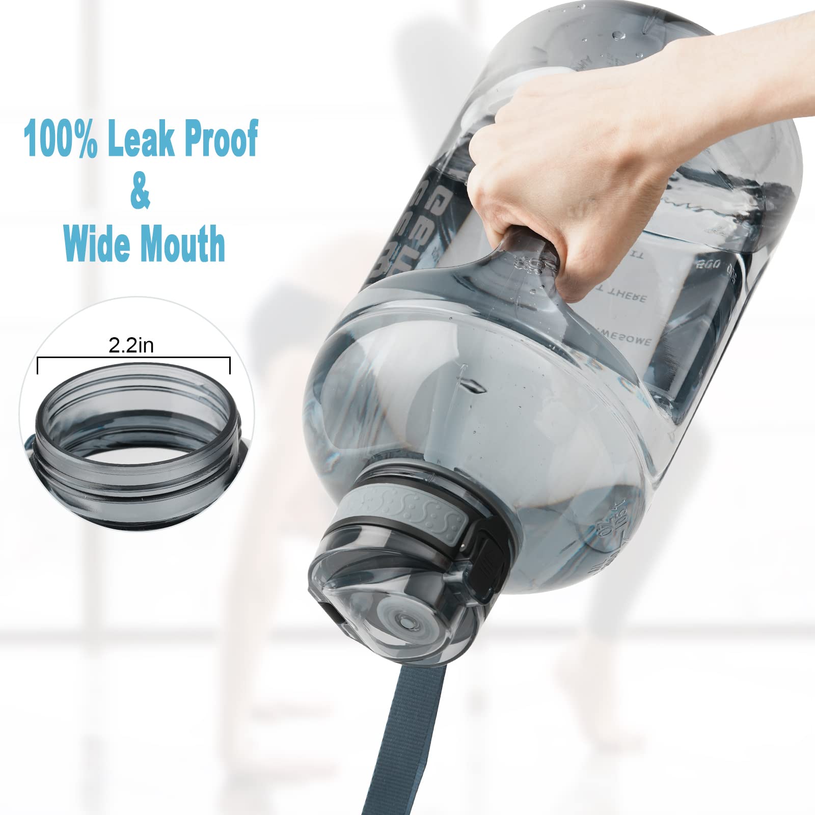 GEMFUL removable straw with cleaning brush for hygienic maintenance