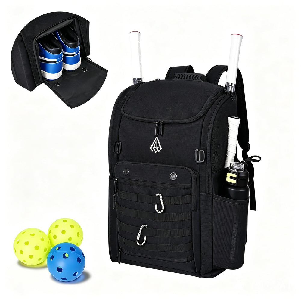 Gemgoal front view showing compartments and large capacity benefit