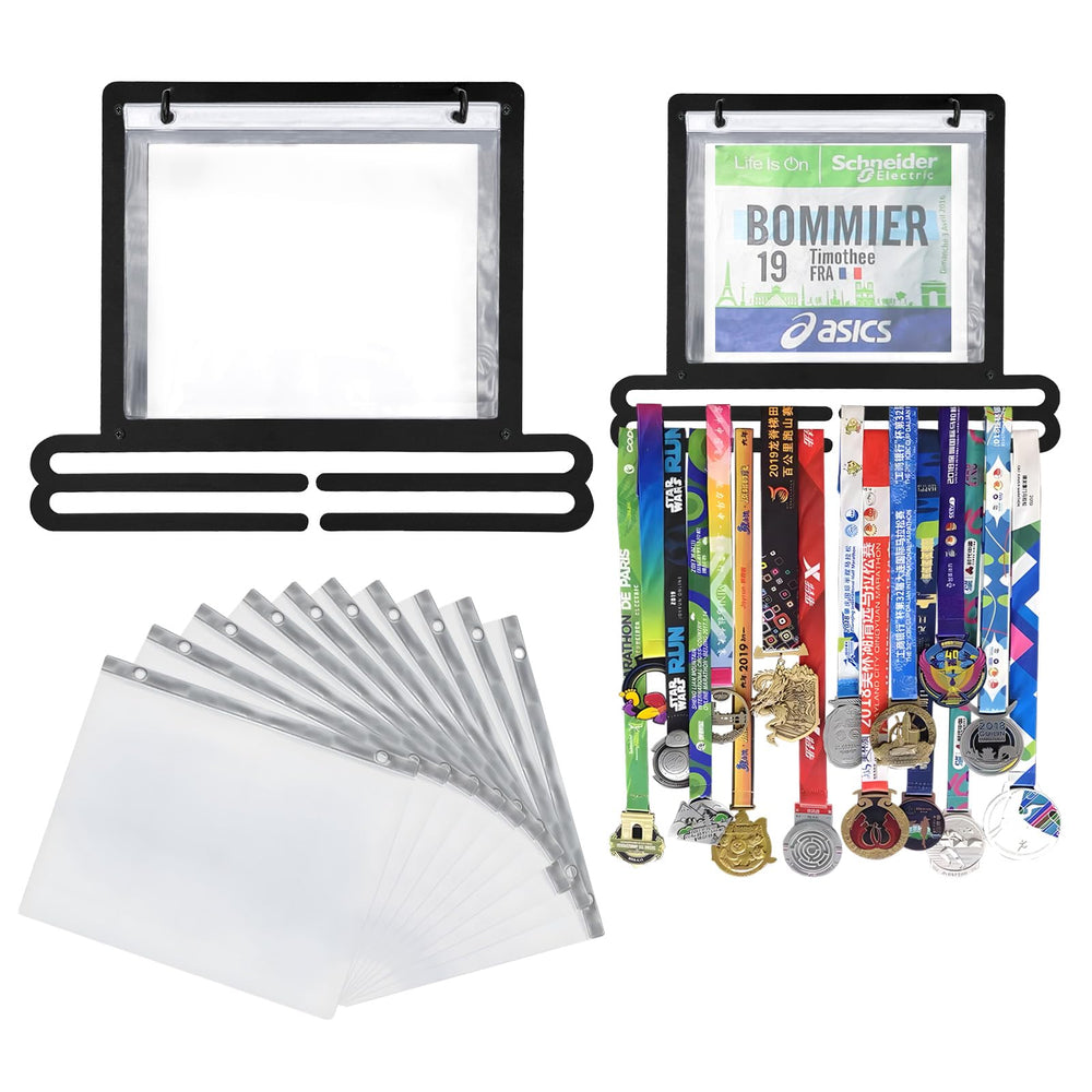 GEMLORD front view showing full medal and bib display with neat organization