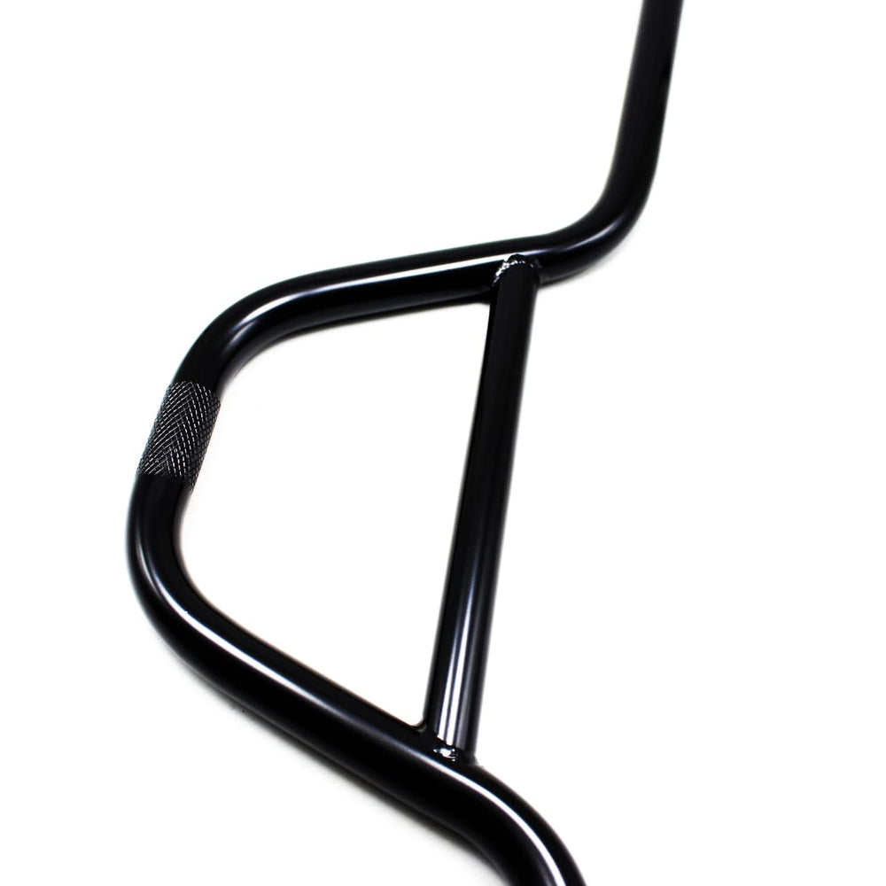 Generic brand handlebar mounted on a child's bike demonstrating fit and stable handling