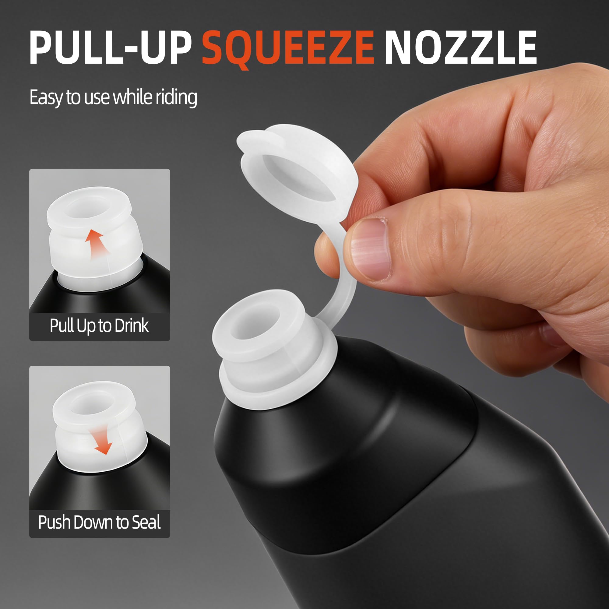 Generic bottle cap and threads showing wide opening for effortless filling