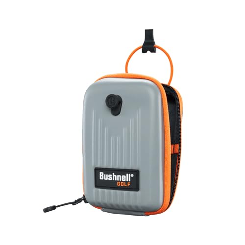 Generic brand case clipped to golf bag demonstrating quick access and hands-free convenience