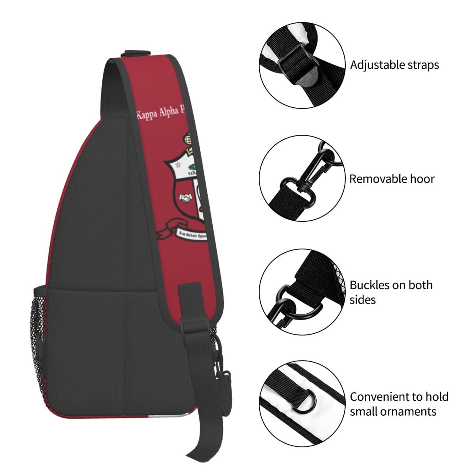 Generic chest bag closeup zipper and polyester fabric highlighting durable finish