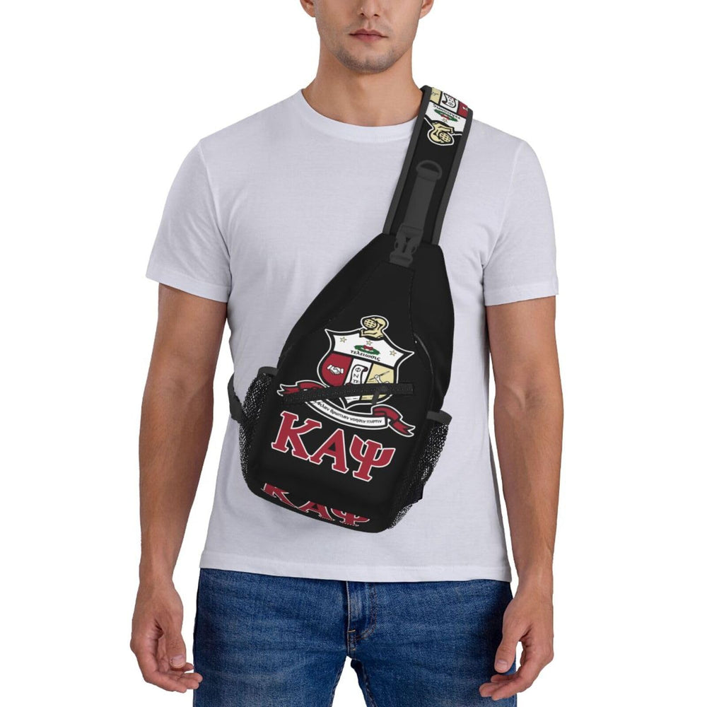 Generic chest bag worn during city commute for quick access and hands-free convenience