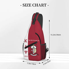 Generic chest bag open main compartment displaying pockets for neat organization