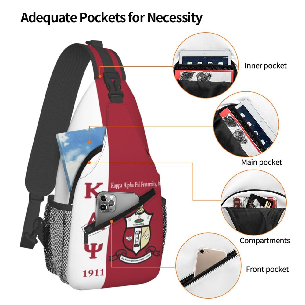 Generic chest bag side profile with small bottle illustrating convenient storage