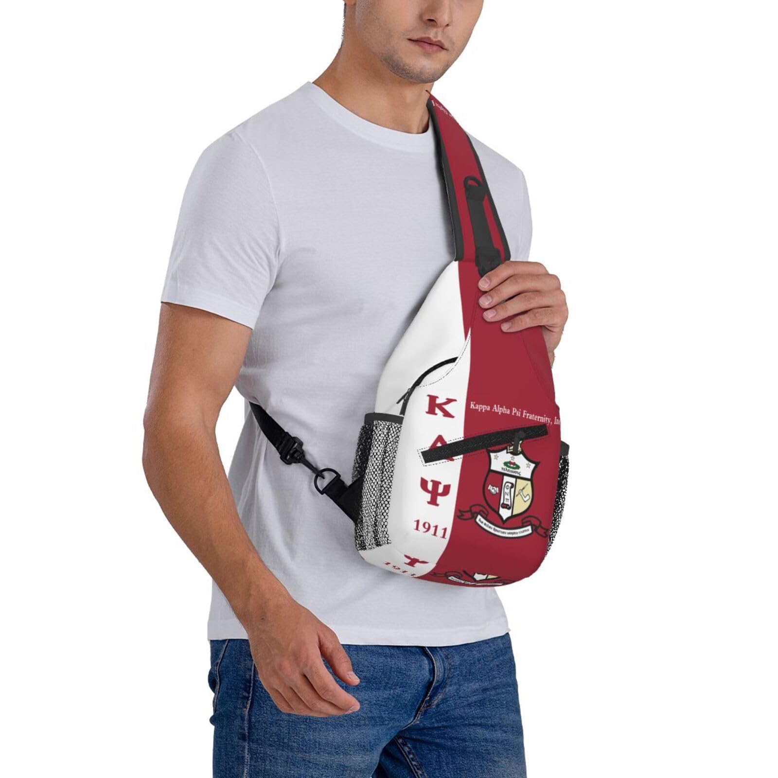 Generic chest bag next to smartphone to show size and compact capacity