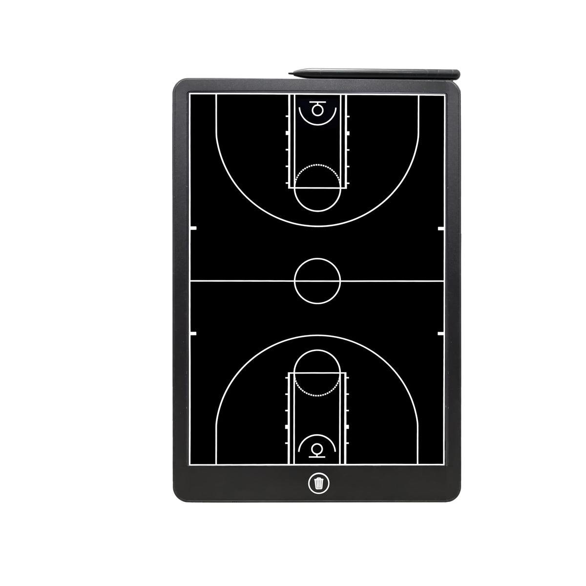 Generic coach clipboard front view showing full 16-inch LCD and clear play area for quick strategy