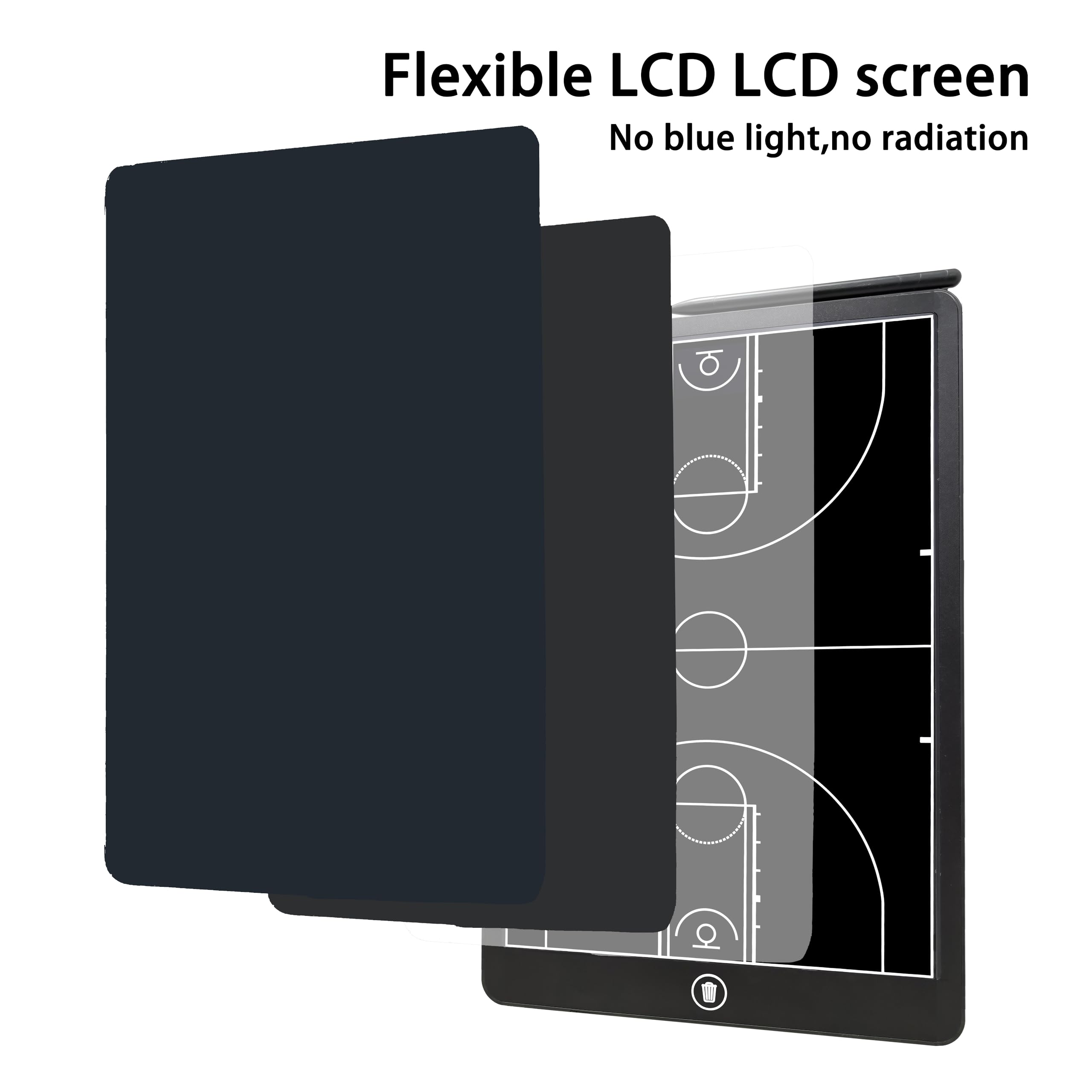 Generic coach clipboard frame detail highlighting durable ABS construction and curved edge protection