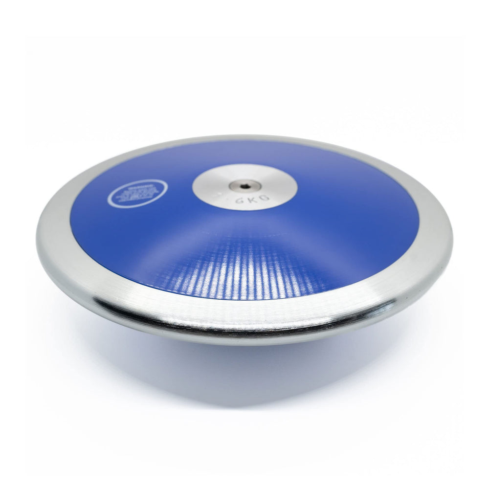Generic discus rim close-up highlighting machined finish for improved grip