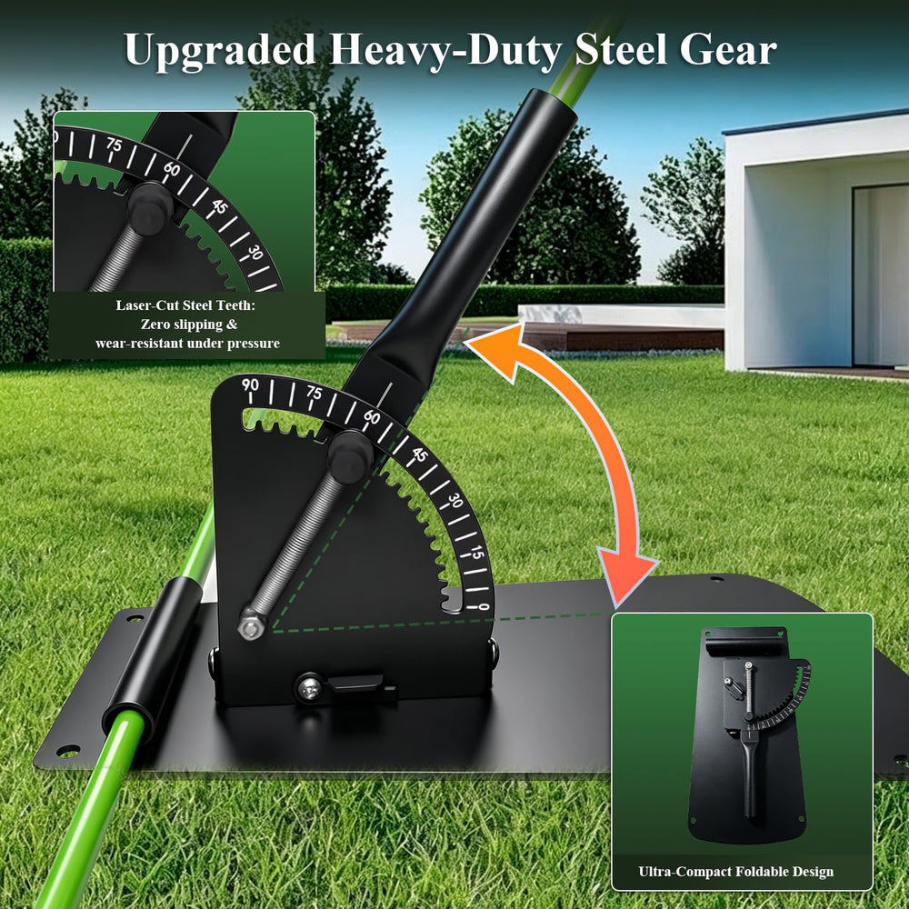 Generic detail of fiberglass rod and bungee connection for fast deployment