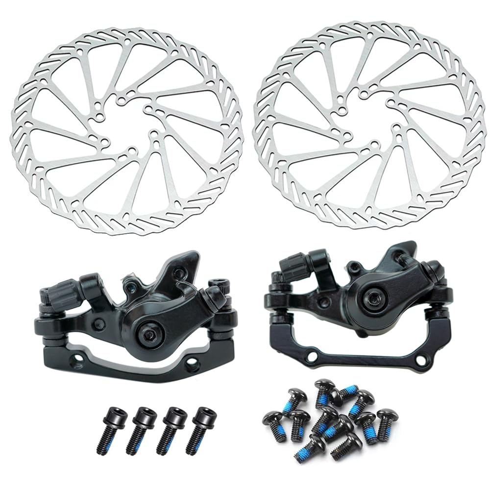 Generic front caliper mounted on fork showing reliable stopping power