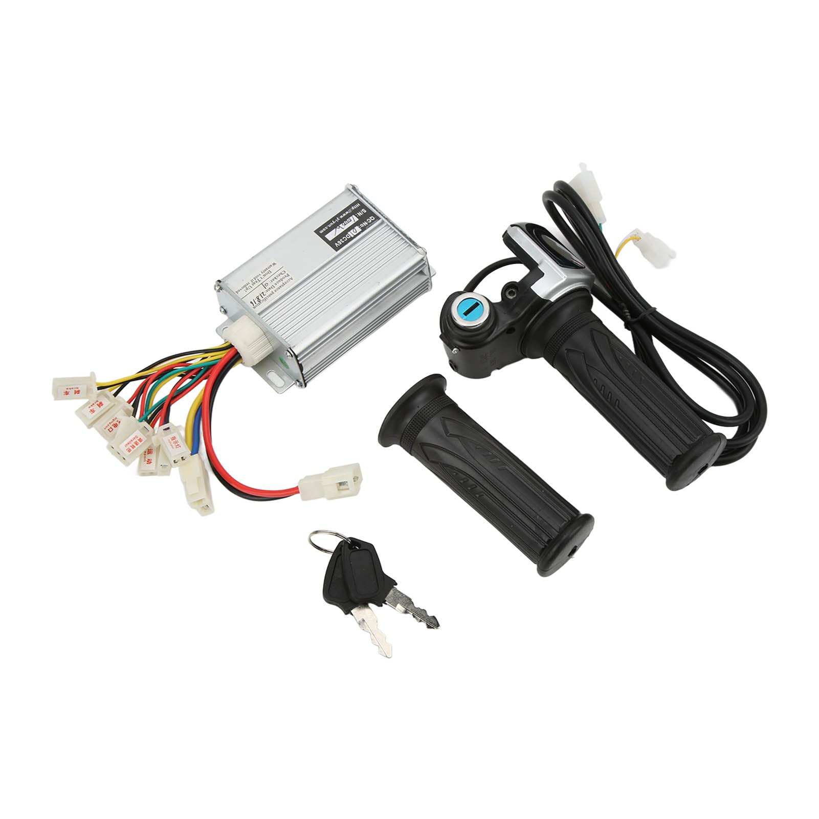Generic front view showing controller and throttles, highlights compact durable design