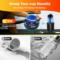 Generic kayak cup holder holding 40oz tumbler demonstrating capacity