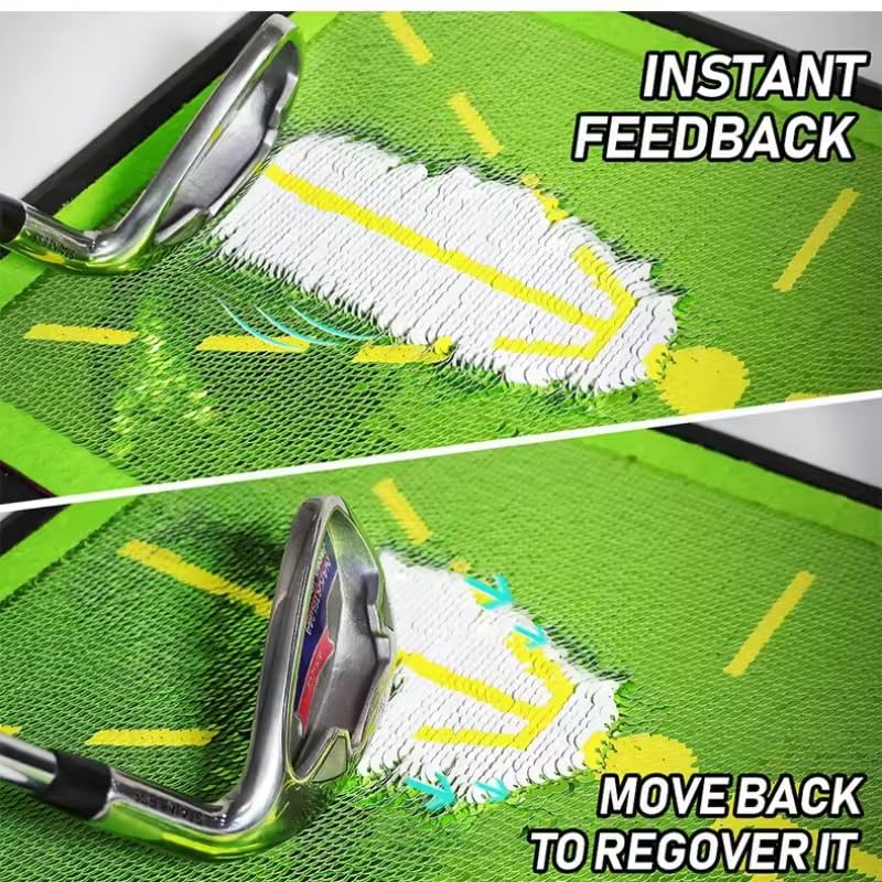Generic detailed view of feedback groove capturing club path for clearer swing review