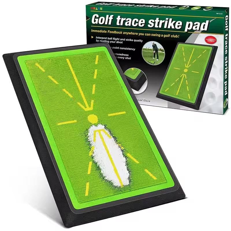 Generic branded mat front view showing hitting zone and stable design for consistent practice