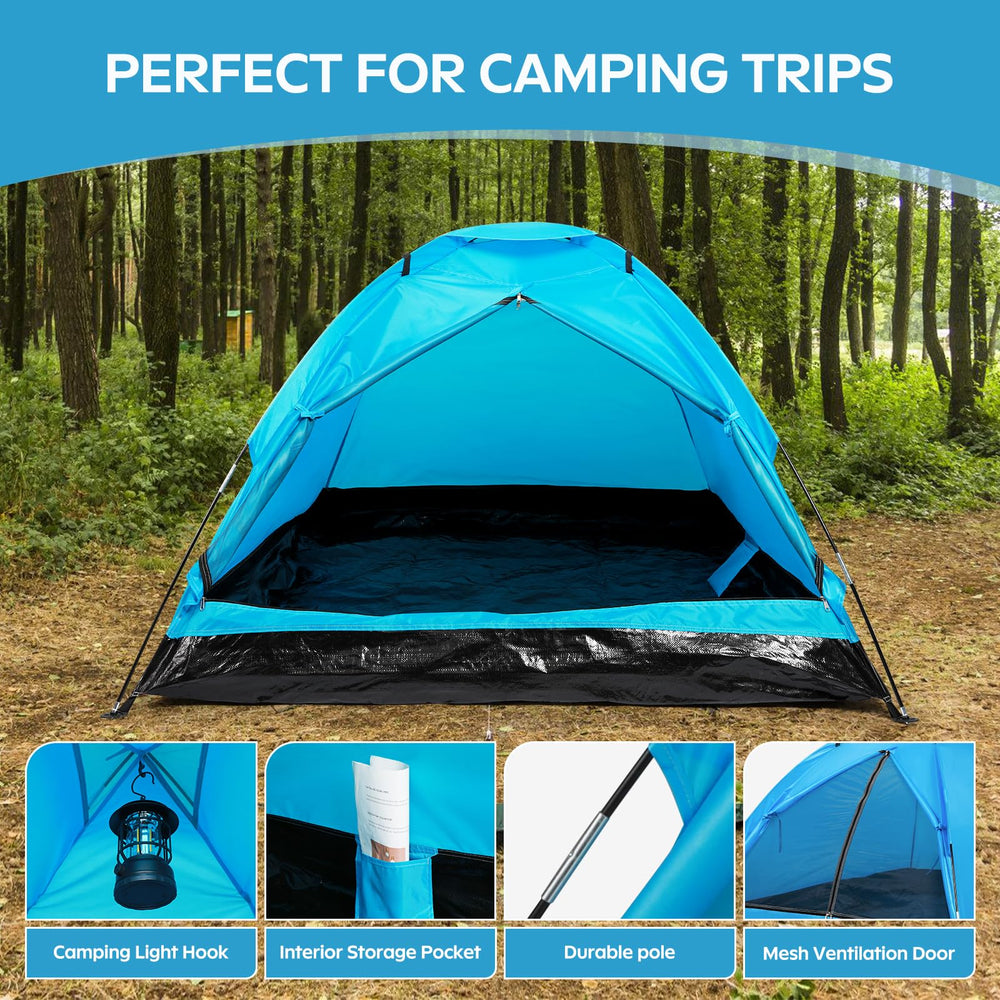 Generic tent rolled in compact carry bag ready to transport for backpacking