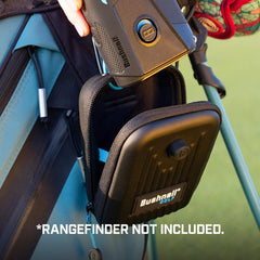 Generic brand rangefinder case open with a rangefinder inside showing padded interior and quick access benefit