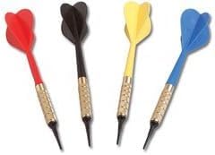 Generic soft tip darts close-up of threaded brass collar and replaceable tip for secure fit