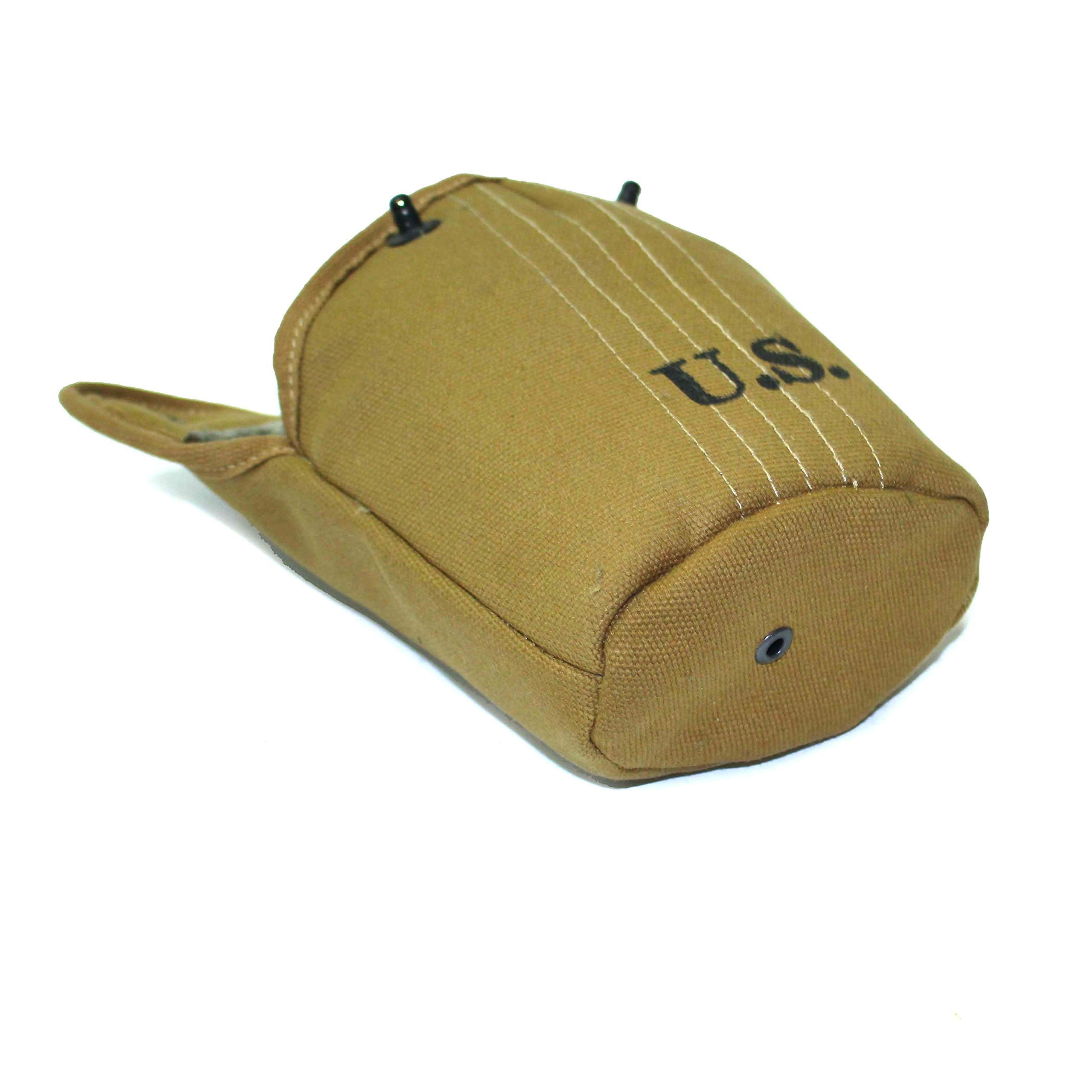 Generic brand canteen beside campfire, practical for outdoor cooking and warming