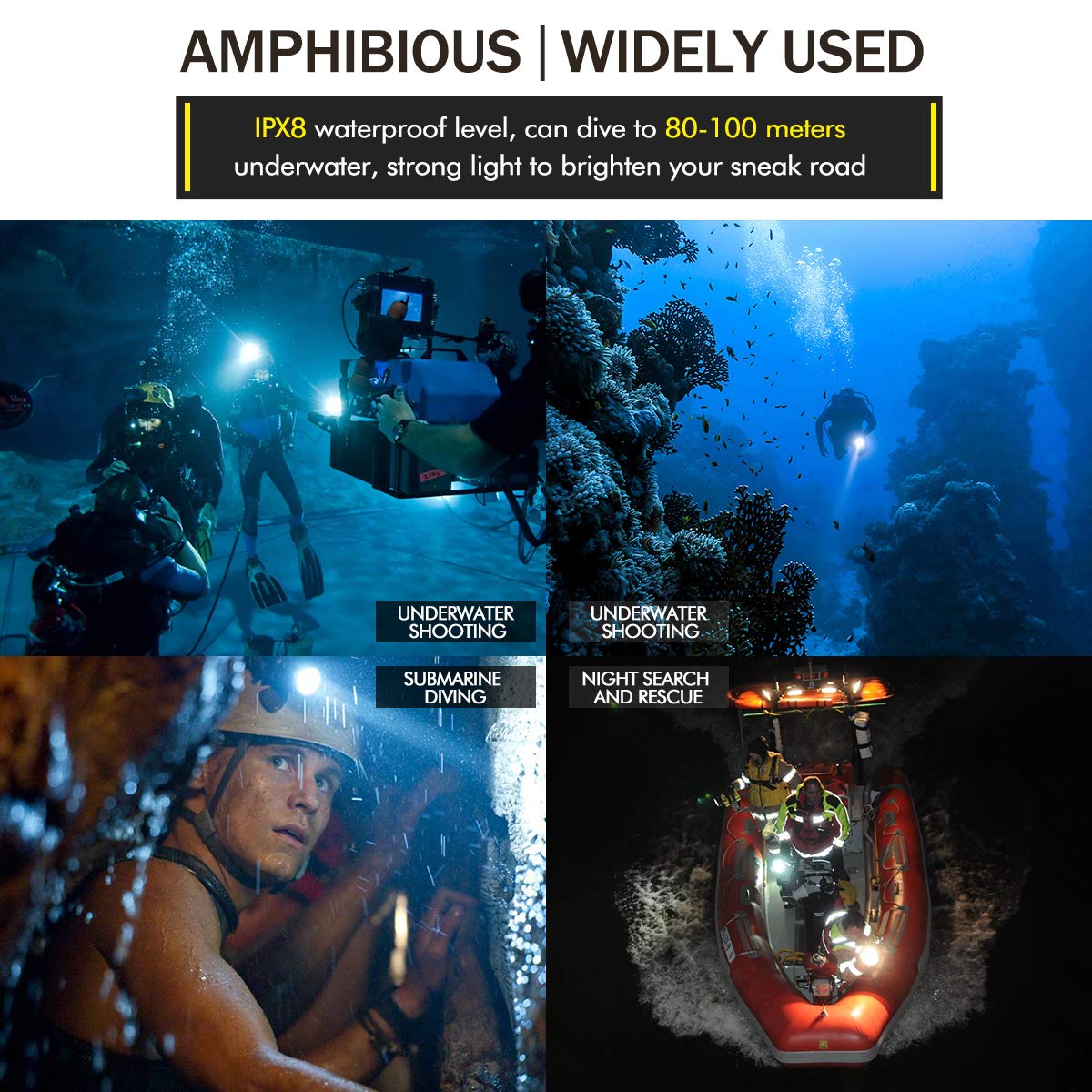 Genwiss torch in a dive kit on a boat illustrating readiness for trips benefit