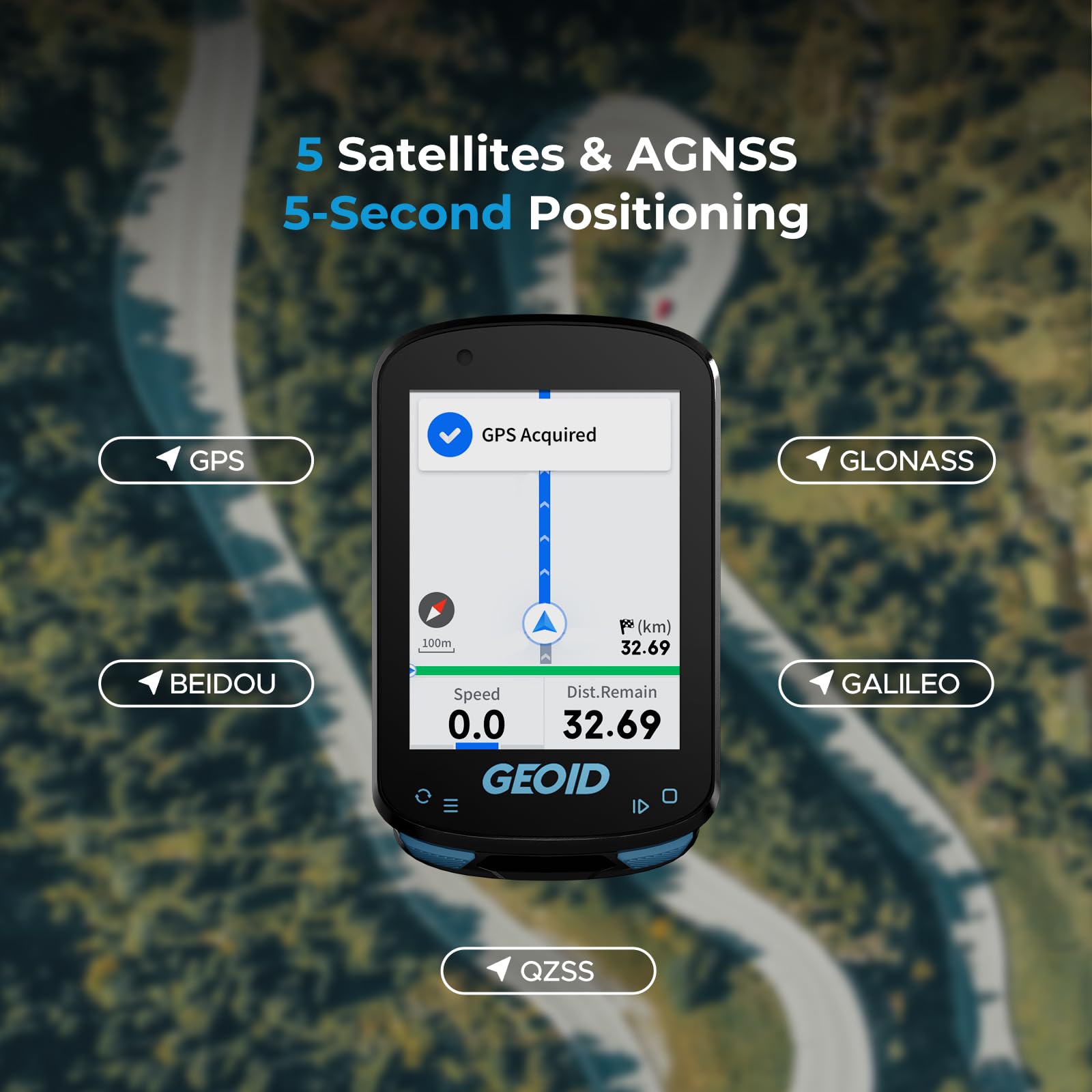 GEOID CC600 syncing over Wi‑Fi and Bluetooth for fast firmware and ride transfers