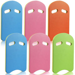 Geosar front view of six colorful kickboards showing bundle and organization benefit