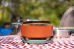 Gerber 3-ply sauté pan base showing even-heat construction and durability