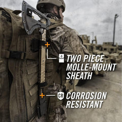 Gerber hammer back detail showing striking surface for breaching tasks