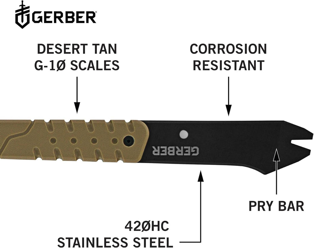 Gerber handle cutaway grip showing secure control and ergonomic hold