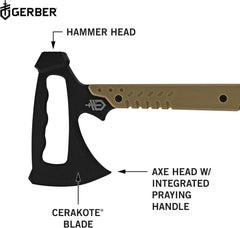 Gerber pry bar tip close-up showing leverage point for prying and demolition