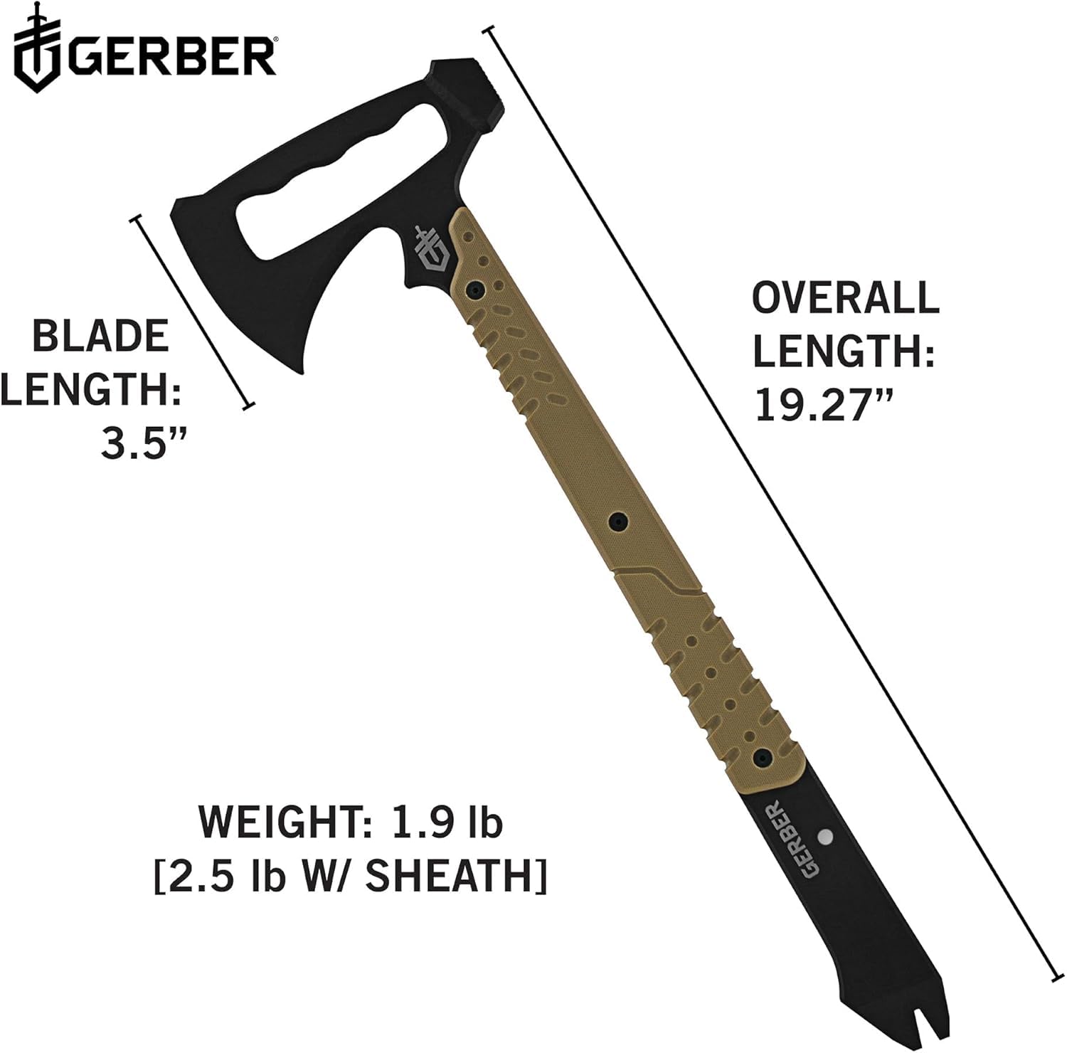 Gerber tomahawk in hand showing scale and portable field-ready size