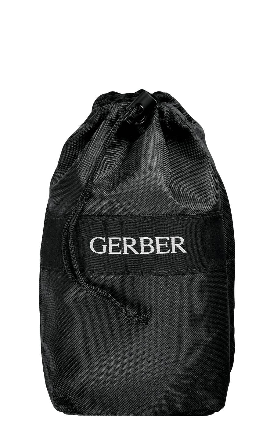 Gerber Gorge handle and rubberized grip detail for secure holding benefit
