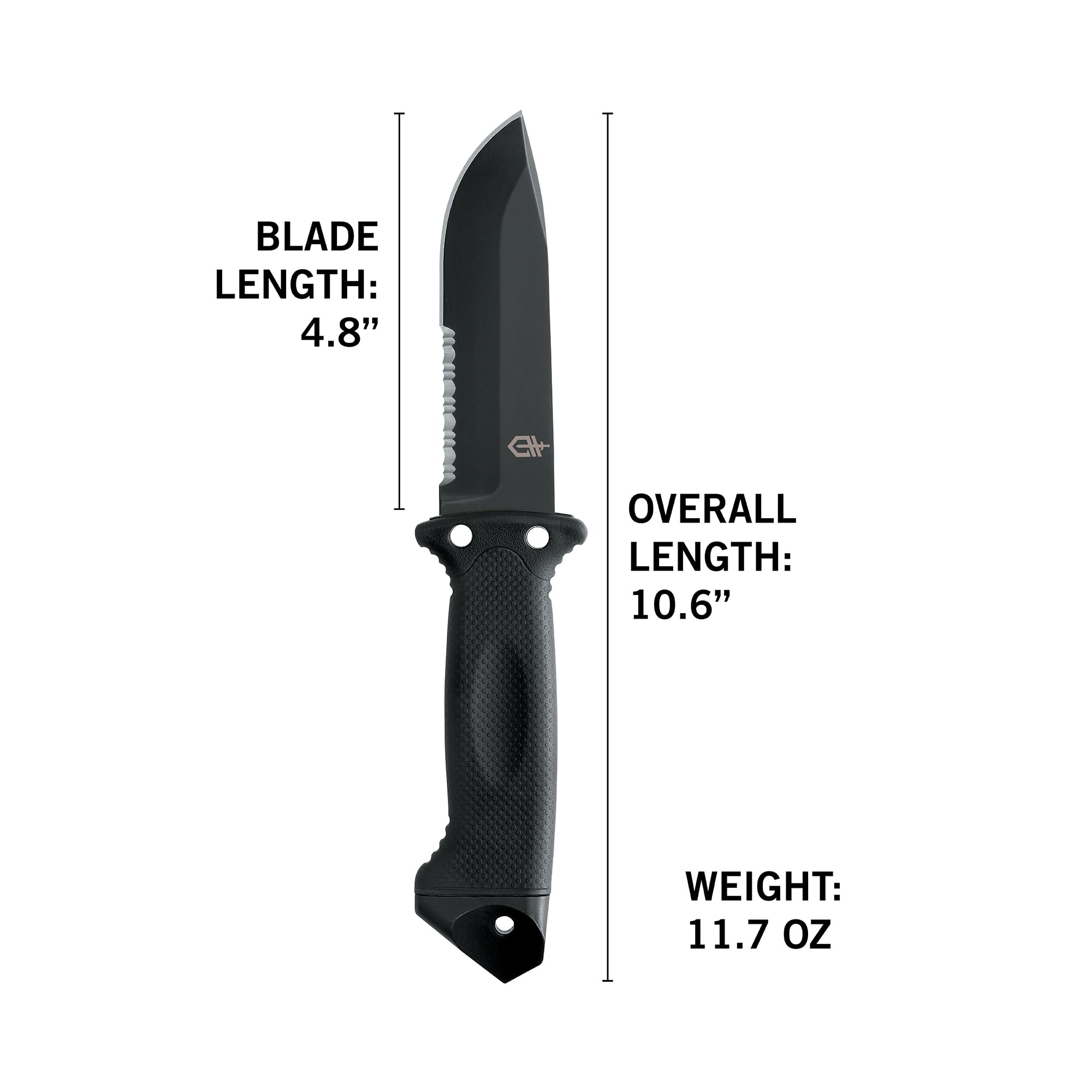 Gerber knife in outdoor use cutting cordage, demonstrating rugged utility