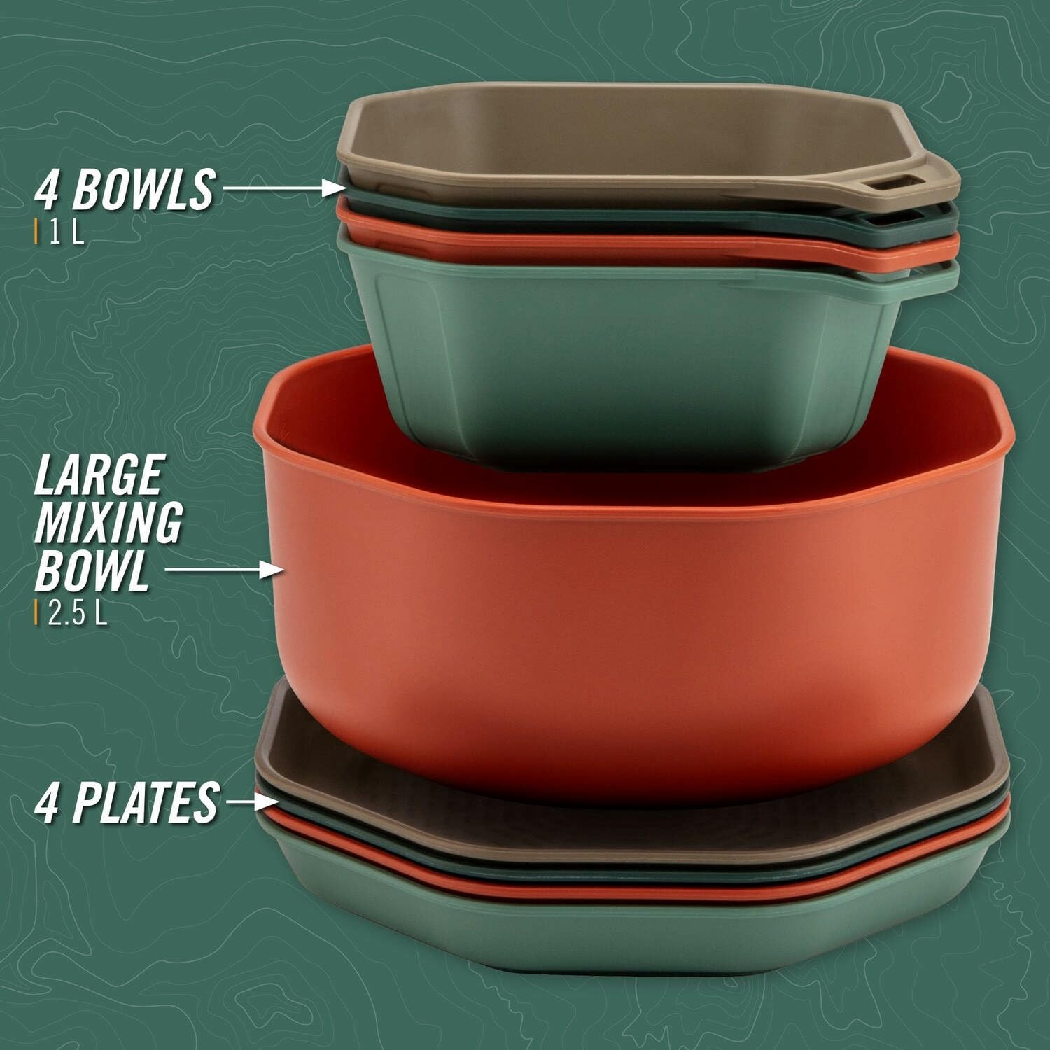Gerber mixing bowl with scale markings for measuring ingredients