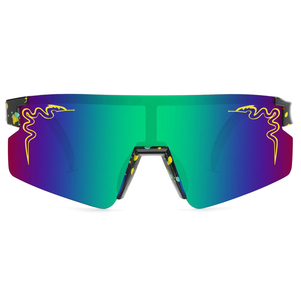GEUSSKISR DA12 lens close-up highlighting UV400 clarity and reduced glare benefit