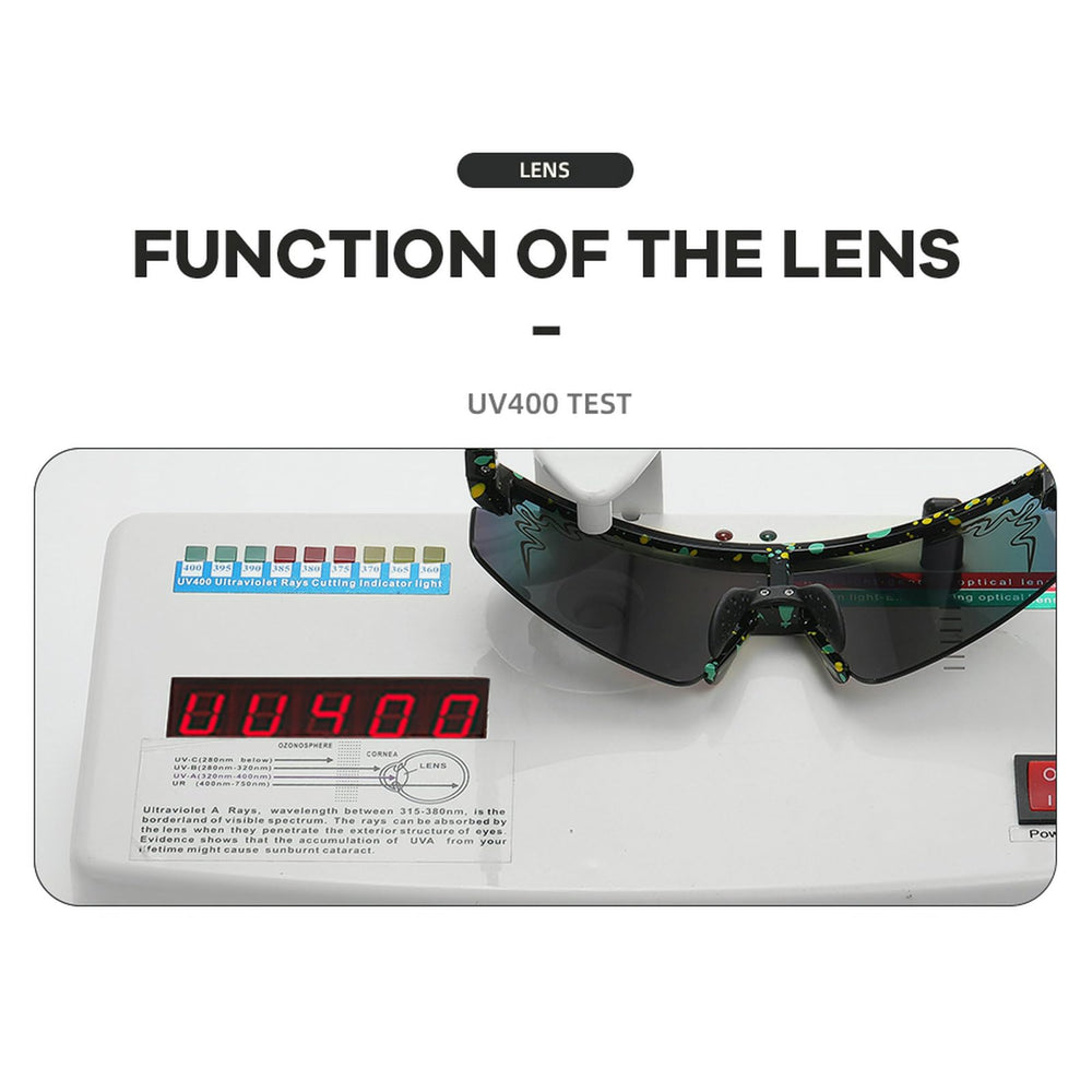 GEUSSKISR DA26 lens reflection illustrating UV400 protection and glare reduction