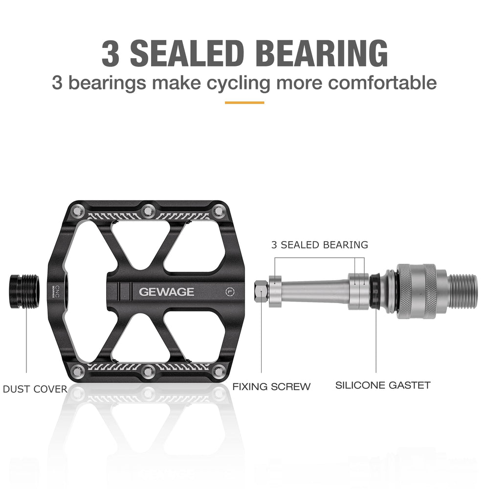 GEWAGE sealed bearings and chromoly spindle for smooth, durable rotation