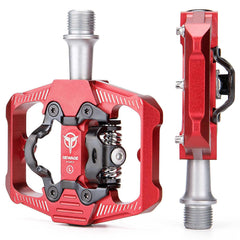 GEWAGE front view red pedal showing dual-sided design and sturdy platform benefit