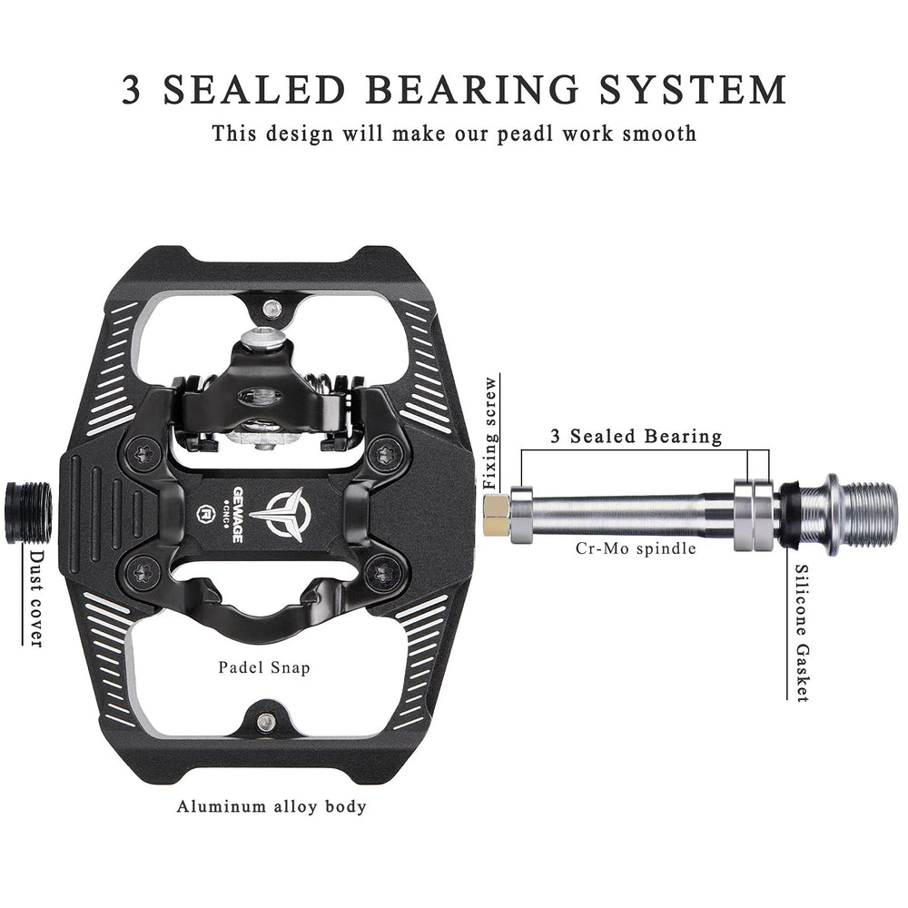 GEWAGE sealed bearing and spindle close-up demonstrating smooth, durable rotation