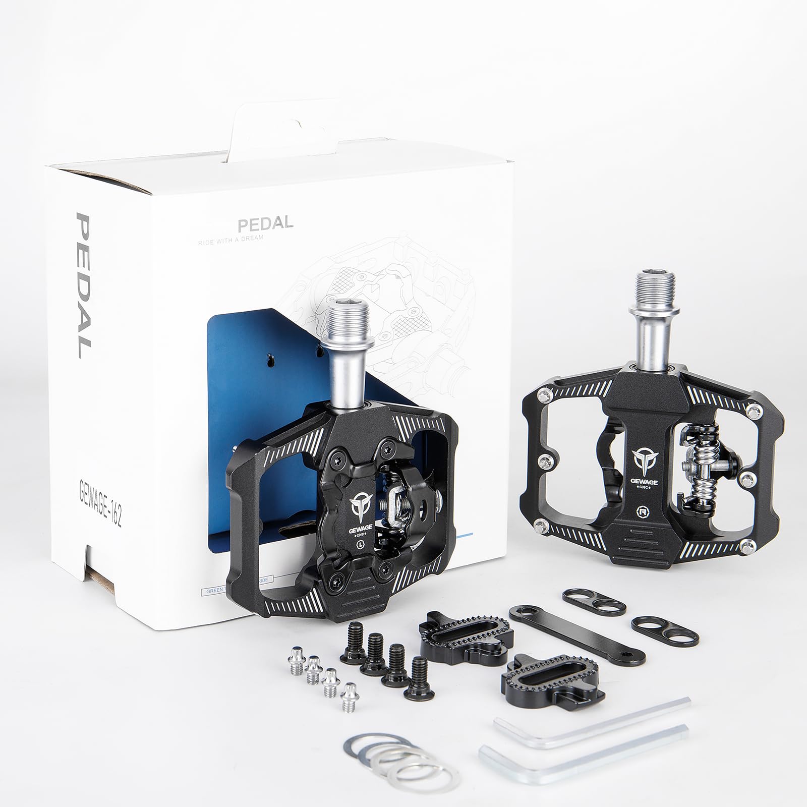 GEWAGE pedal in commuter lifestyle ride highlighting convenience and secure engagement