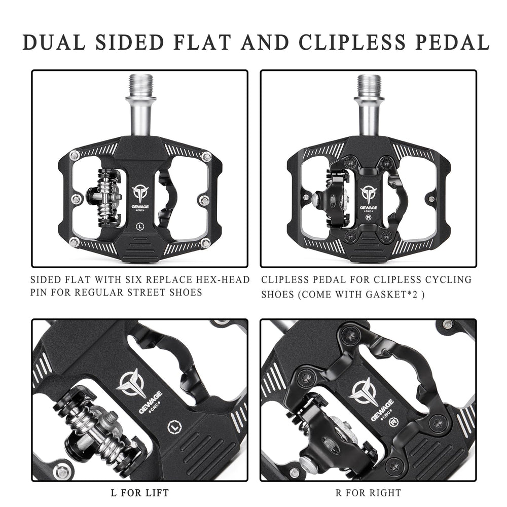 GEWAGE pedal next to ruler for size-scale comparison and lightweight alloy build