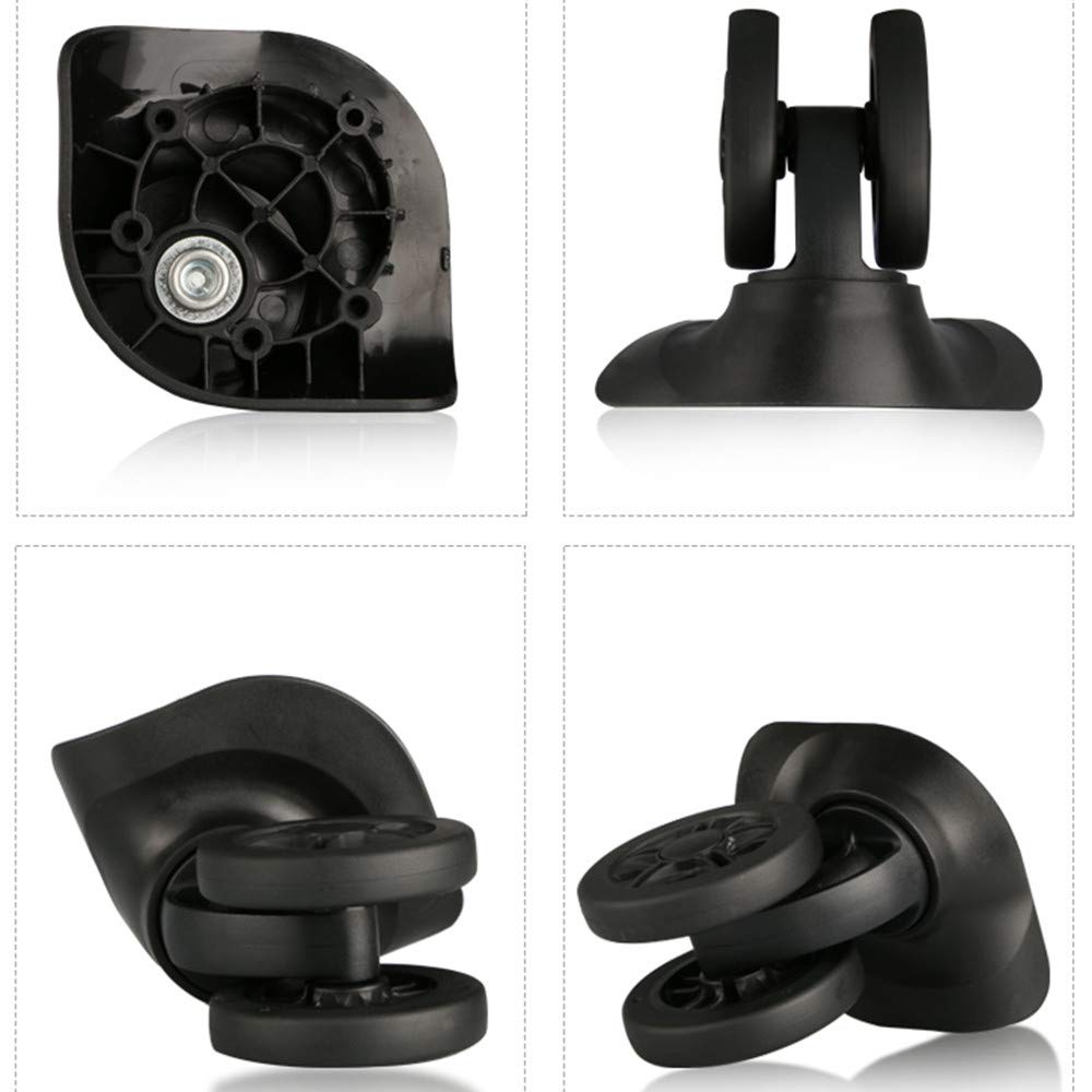 GH8 wheel on suitcase being pulled showing smoother, quieter travel