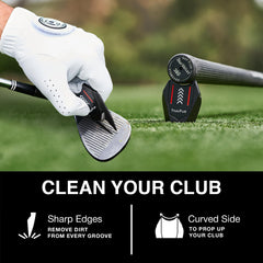Ghost Golf tool cleaning club grooves to restore contact and performance
