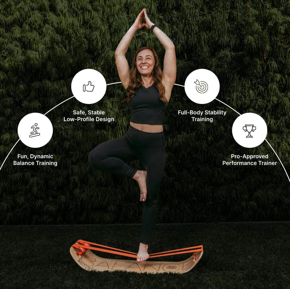 GIBBON SlackBoard adult in use demonstrating core engagement and posture benefit