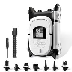 Gicle front view of pump showing compact design and quick inflation benefit