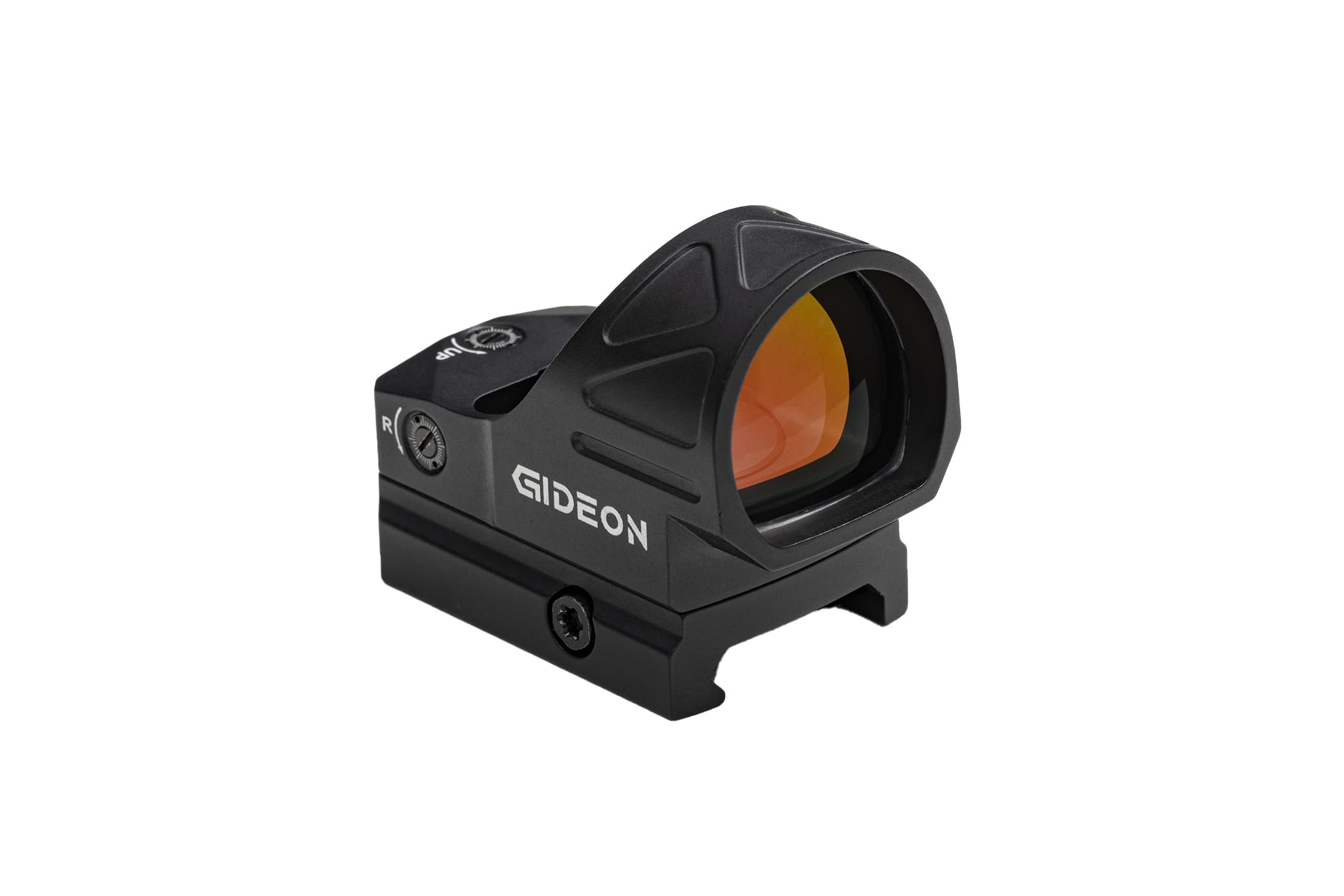 Gideon Optics Omega front view showing lens and compact profile, clear sight picture benefit