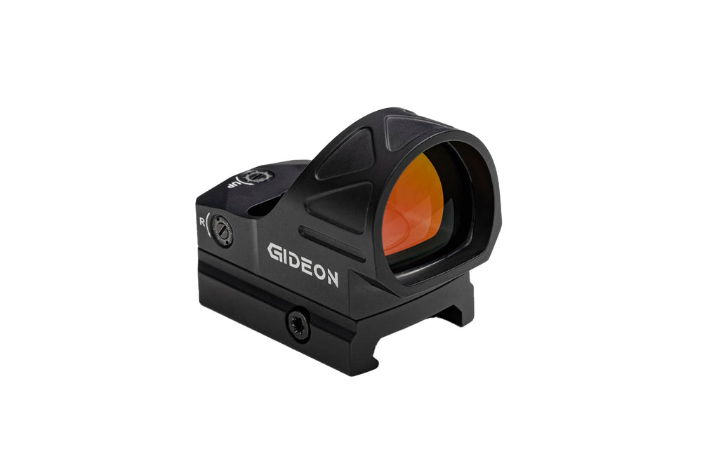 Gideon Optics Omega front view showing lens and compact profile, clear sight picture benefit